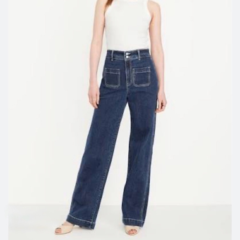 Old Navy Women’s High Rise Wide Leg Jeans Size 6